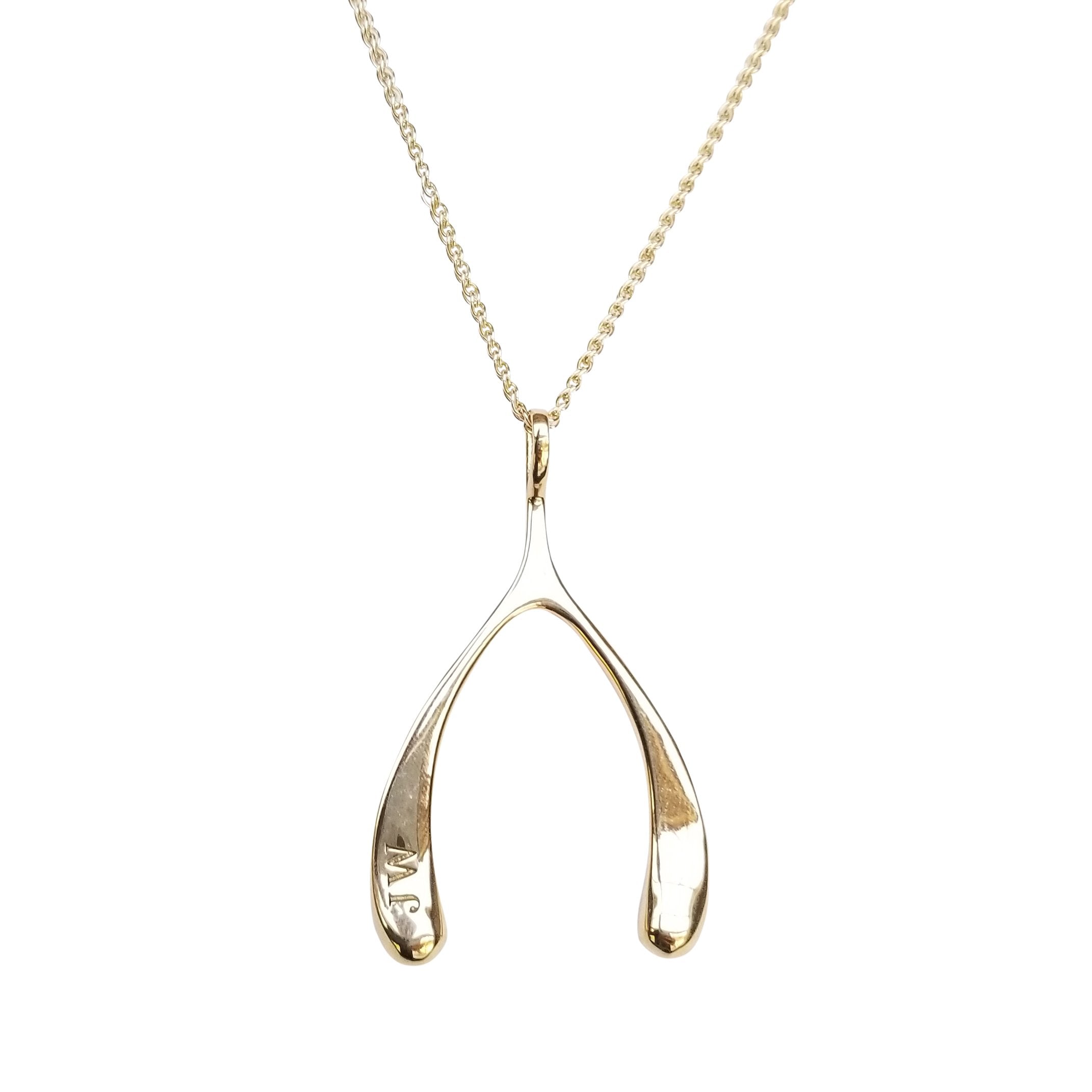 Z - Lucky Gold Wishbone Pendant