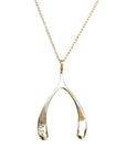 Z - Lucky Gold Wishbone Pendant