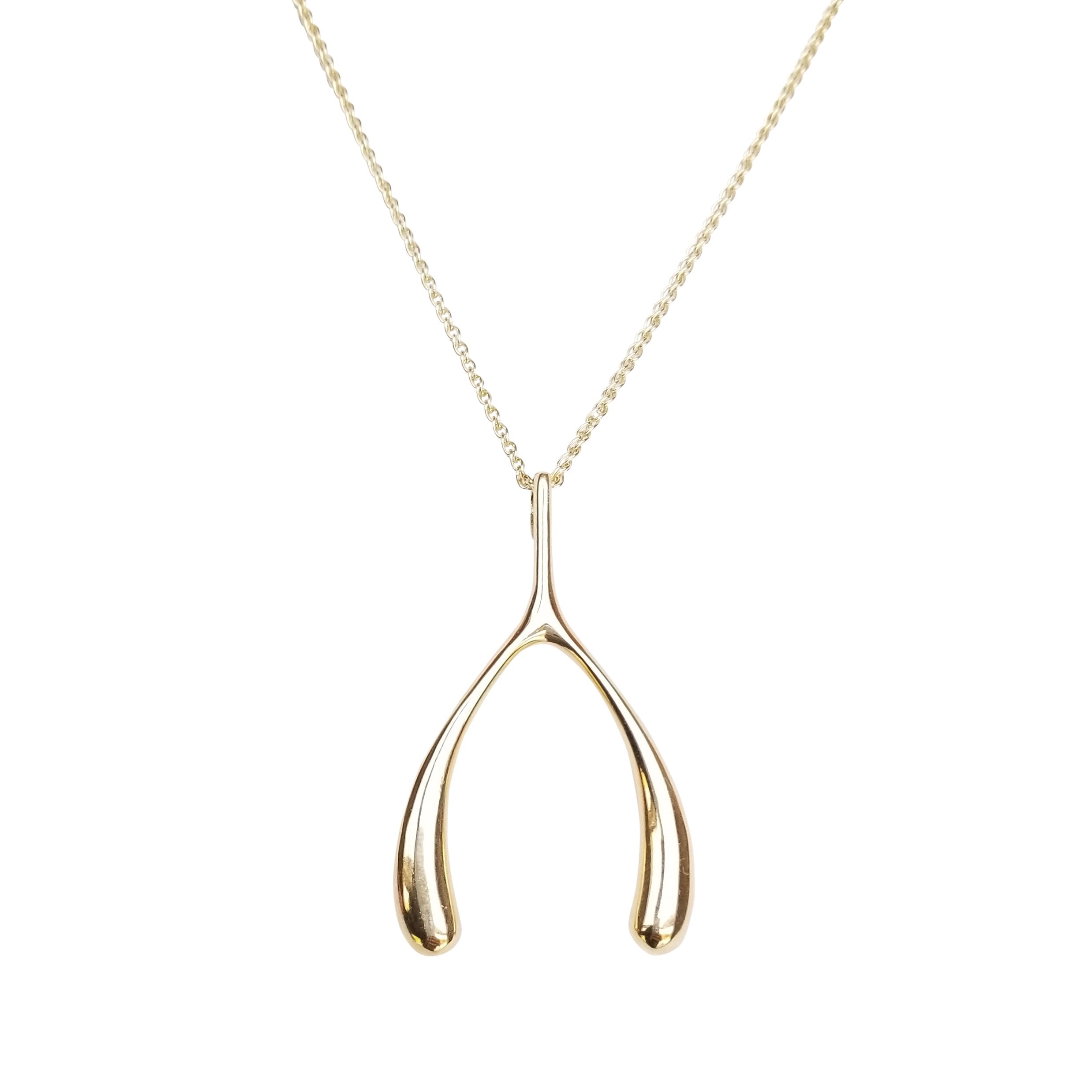 Z - Lucky Gold Wishbone Pendant