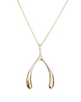 Z - Lucky Gold Wishbone Pendant