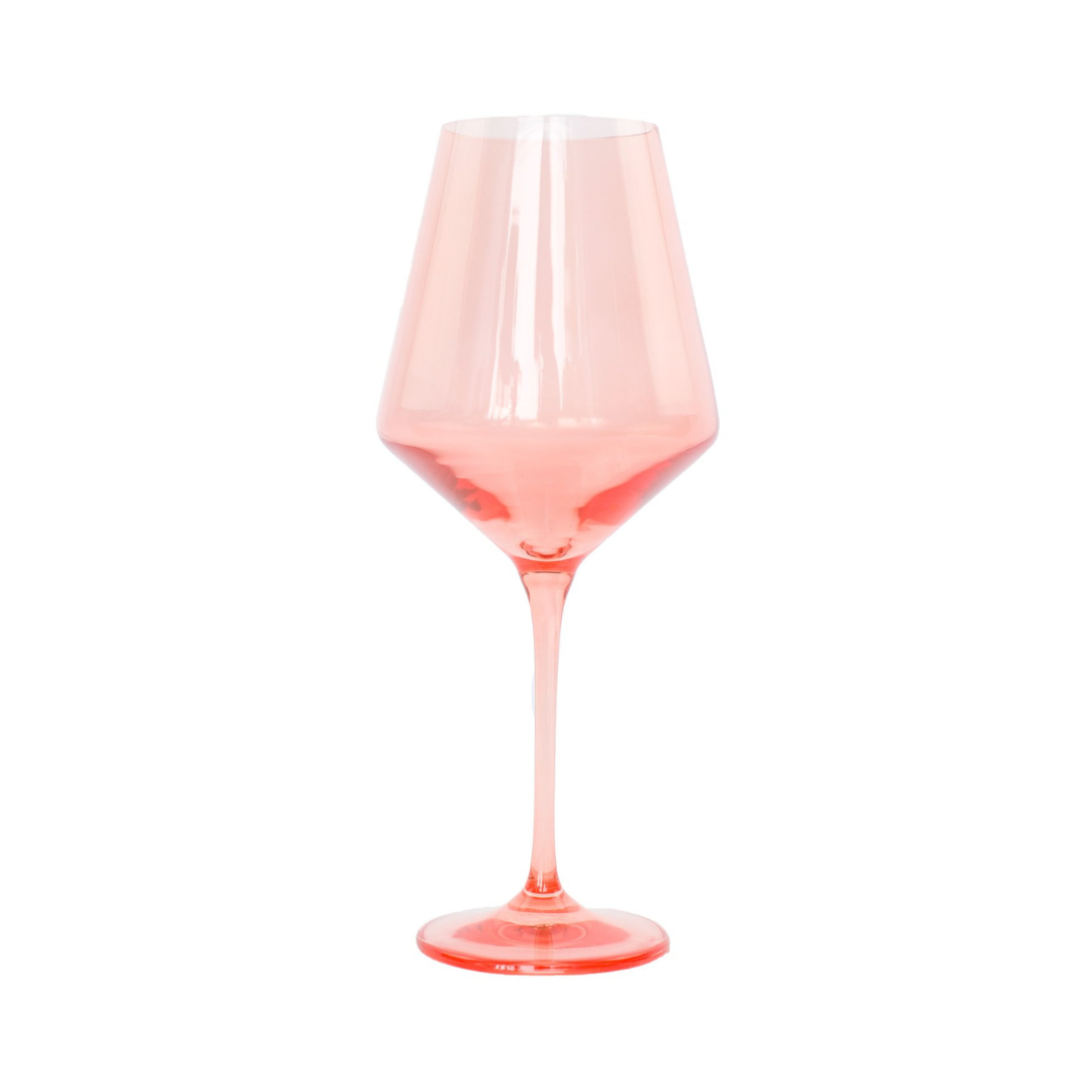 Wine Glass (Set of 2), Coral Peach Pink